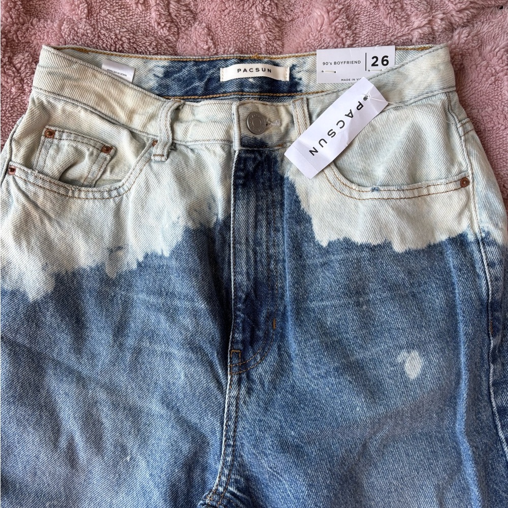 PacSun Women’s Tie Dye 90s Blue Jeans